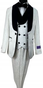 BOYS 5PC. SUIT (IVORY BLACK) 2121233
